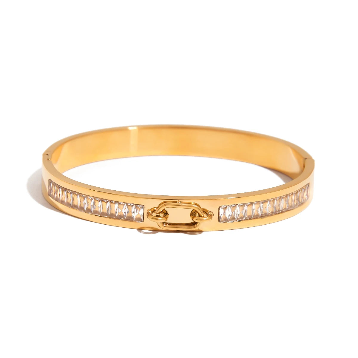 Crystal Ridge Gold Bangle