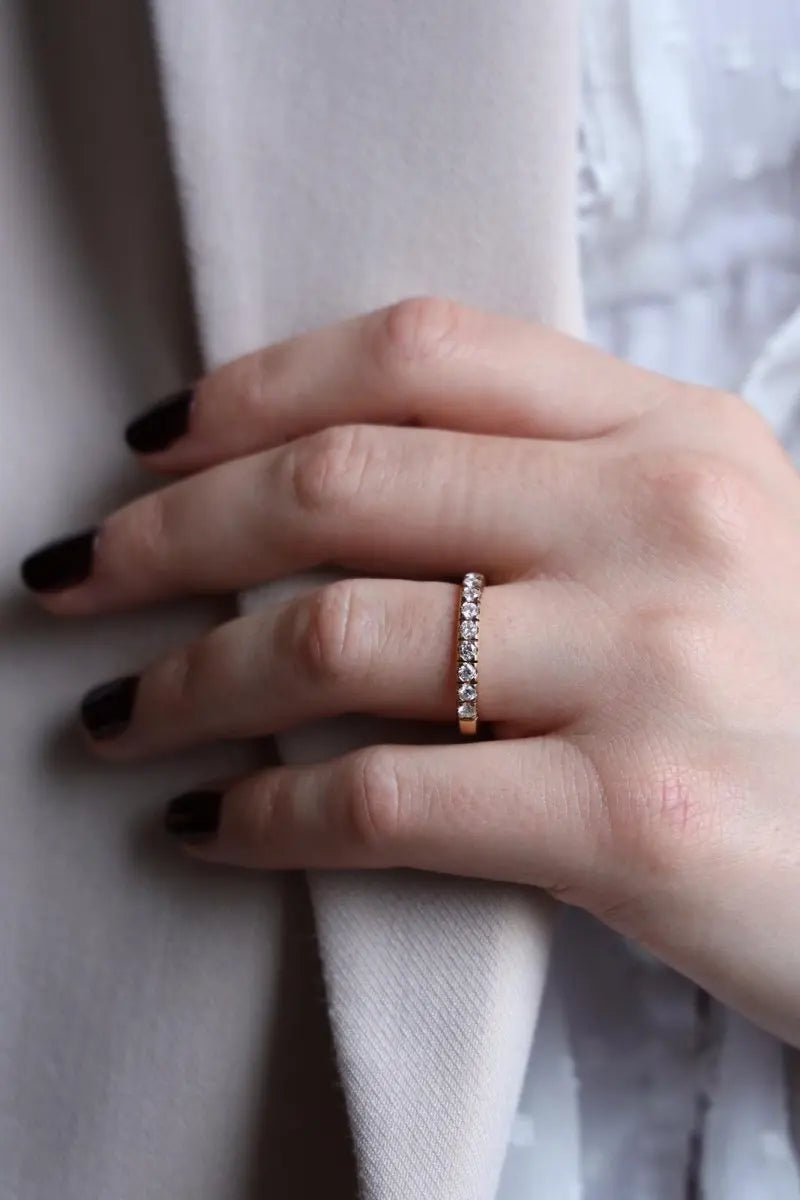 Bold & Slim CZ Ring