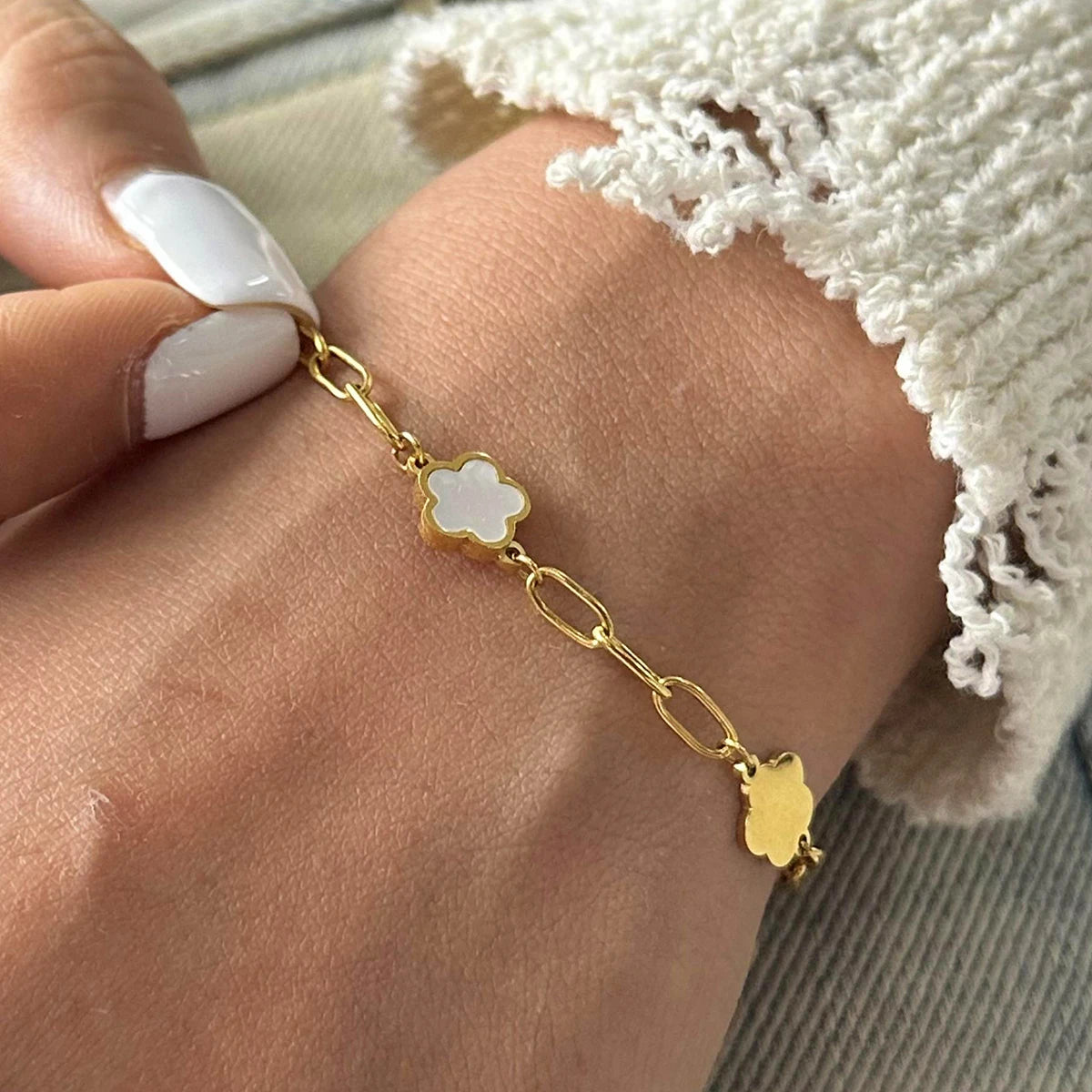 Flora Petal Chain Bracelet