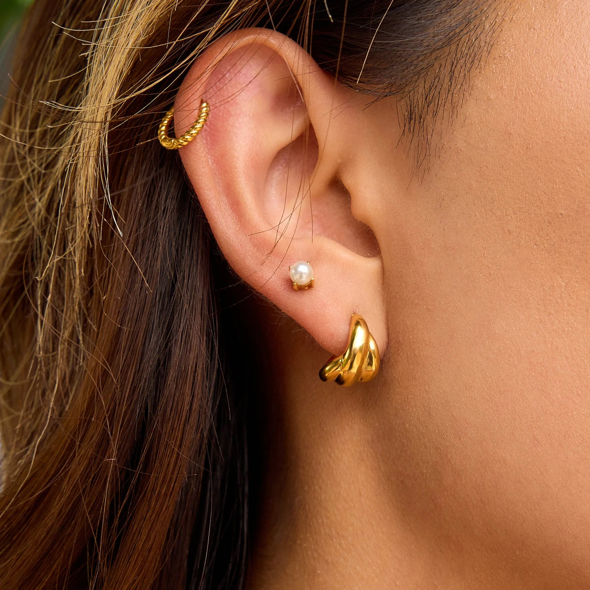 Polished Curve Layers Earrings