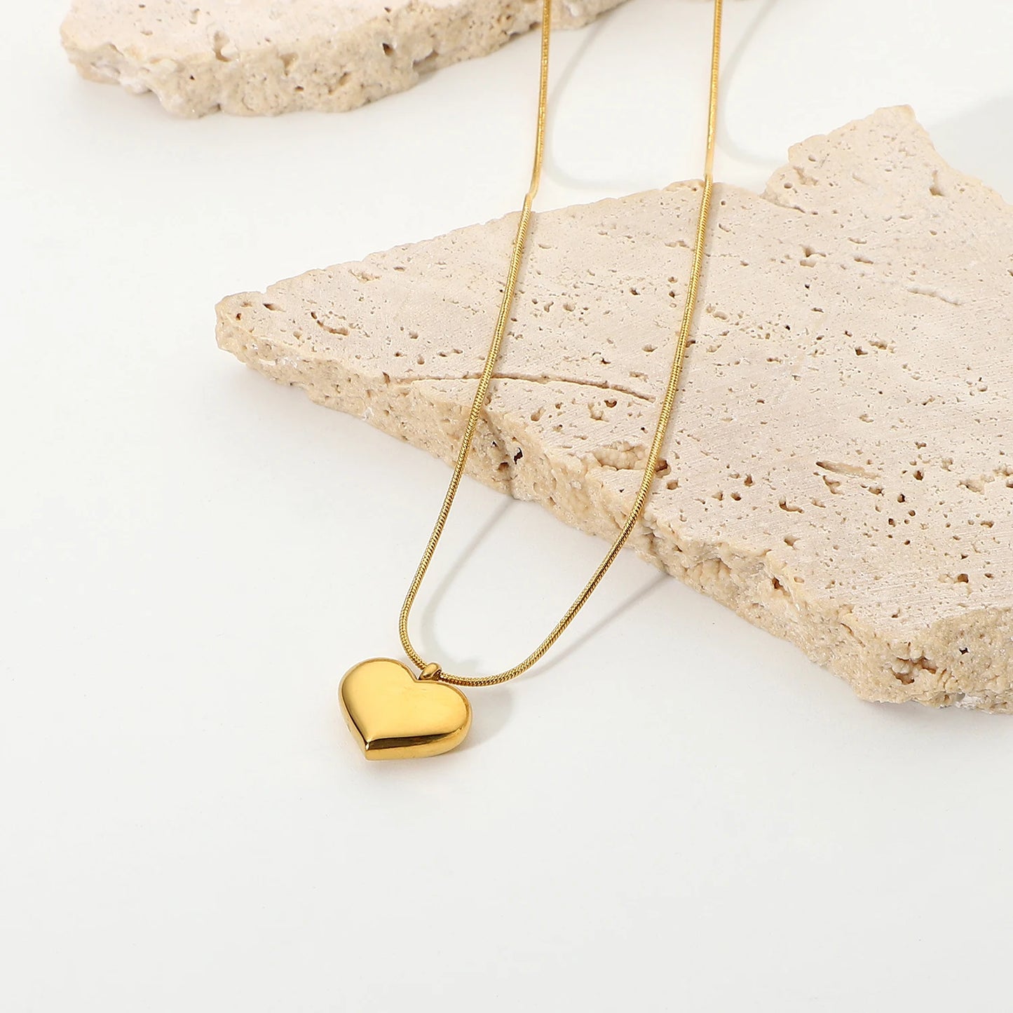 Golden Heart Pendant Necklace