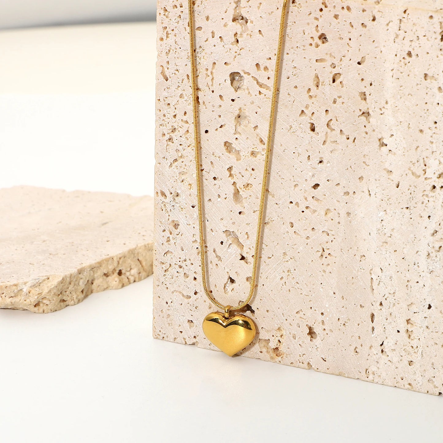 Golden Heart Pendant Necklace