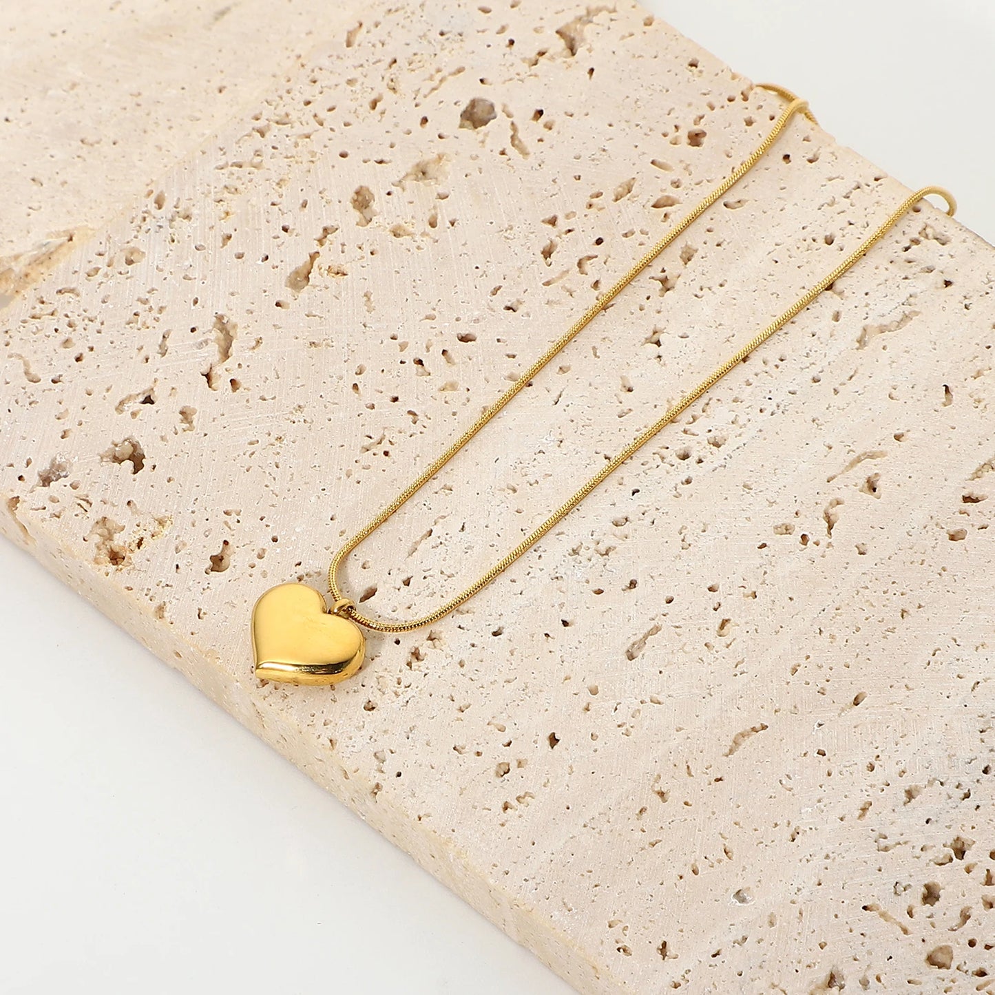 Golden Heart Pendant Necklace