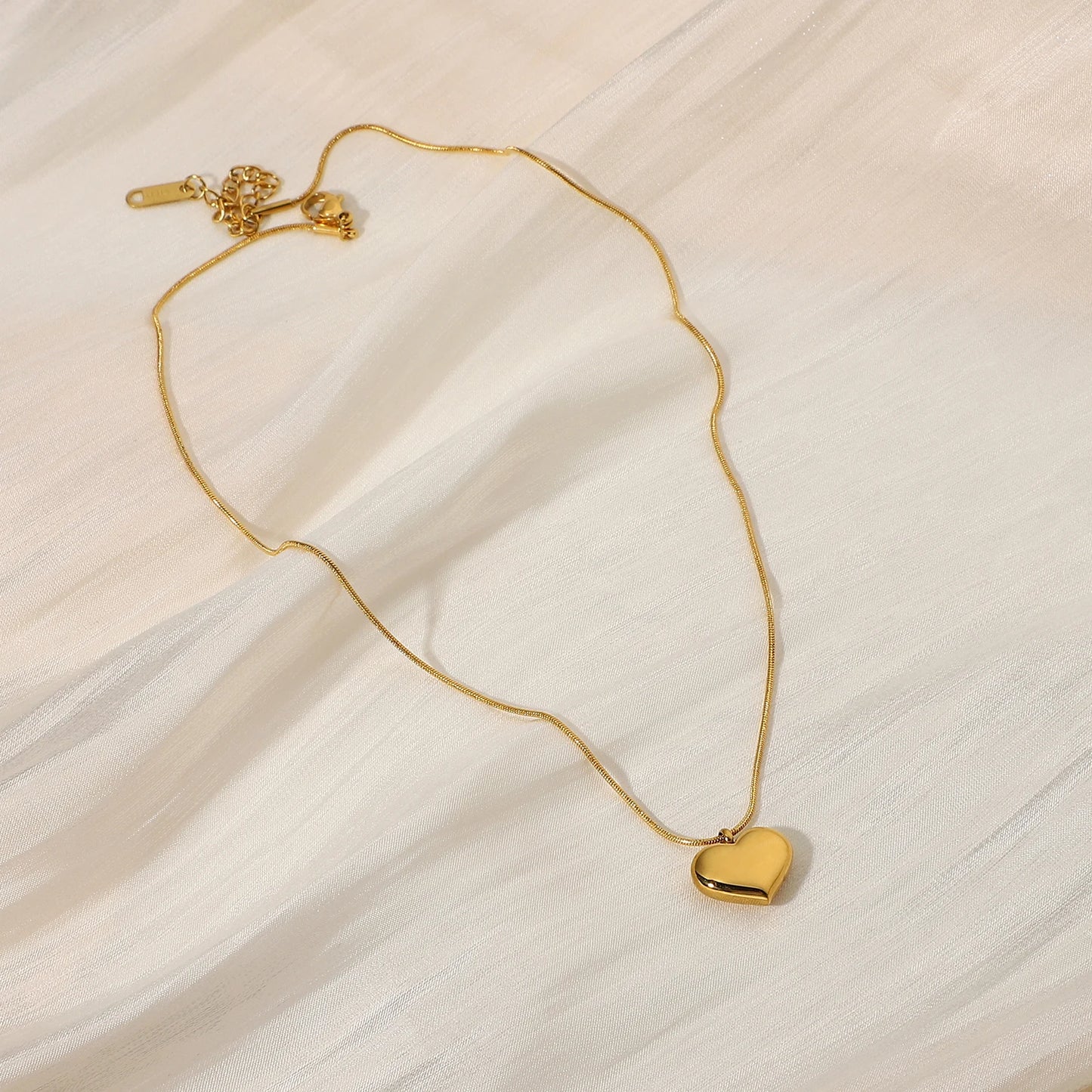 Golden Heart Pendant Necklace