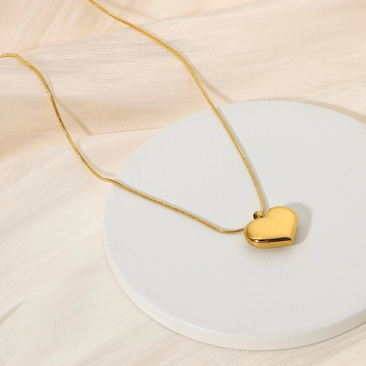 Golden Heart Pendant Necklace