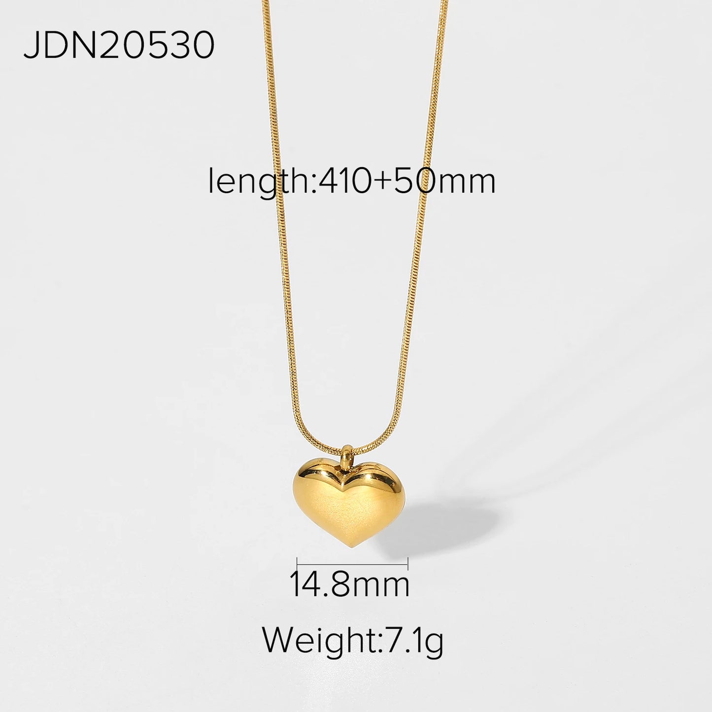 Golden Heart Pendant Necklace