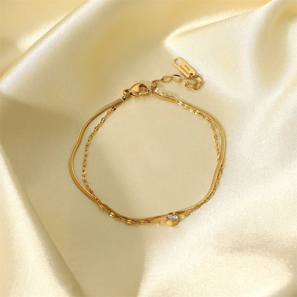 Duo Layer Chain Bracelet