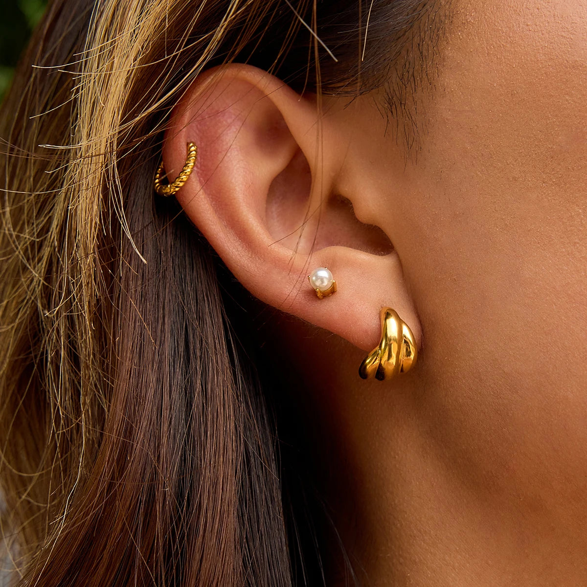 Polished Curve Layers Earrings