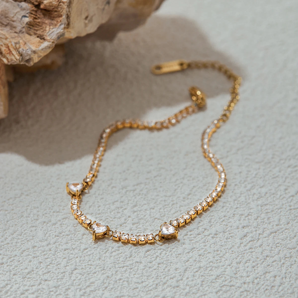 CZ Heart Bracelet