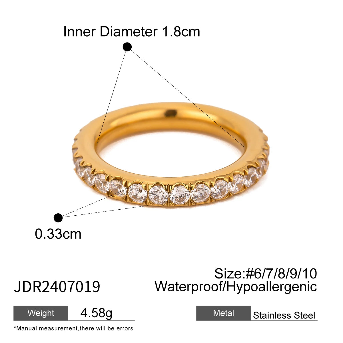 Bold & Slim CZ Ring