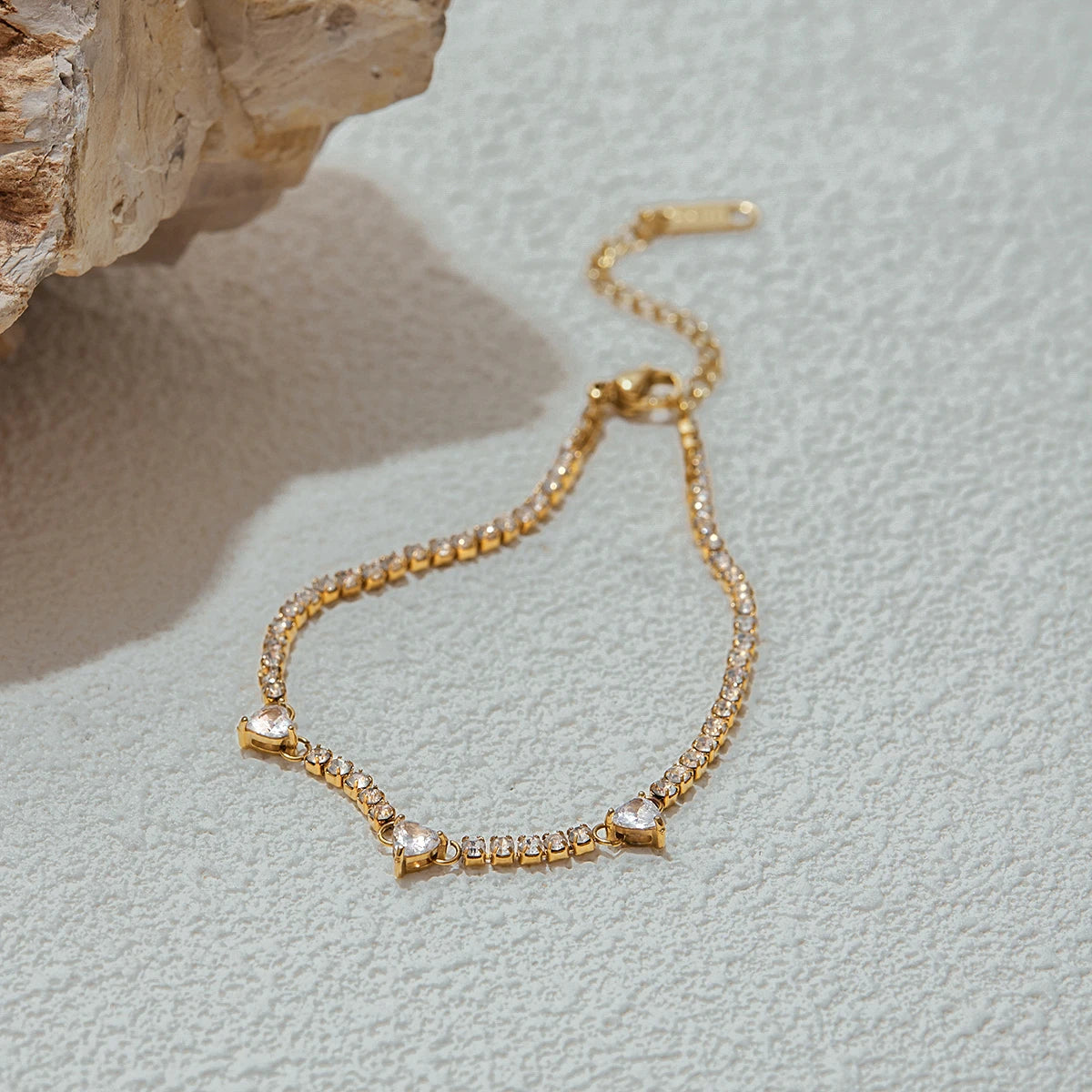 CZ Heart Bracelet