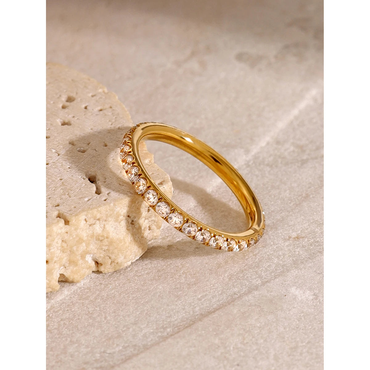 Bold & Slim CZ Ring