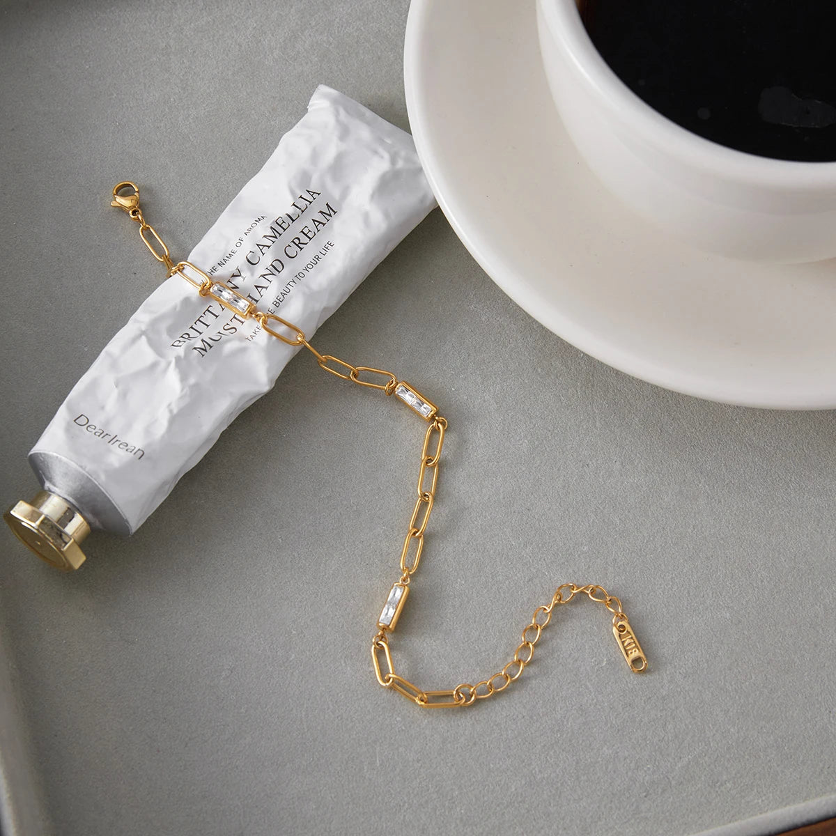Crystal Baguette Chain Bracelet