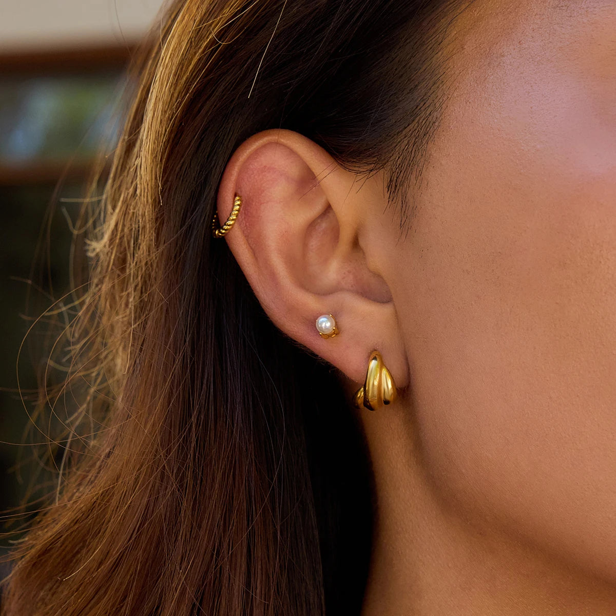 Polished Curve Layers Earrings