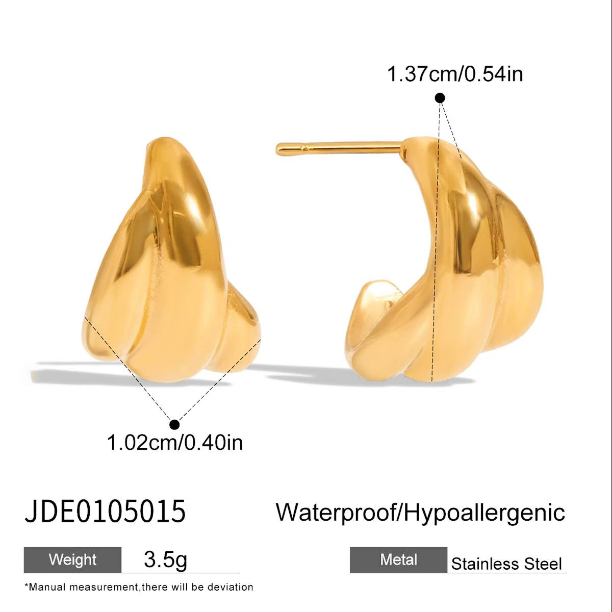 Polished Curve Layers Earrings
