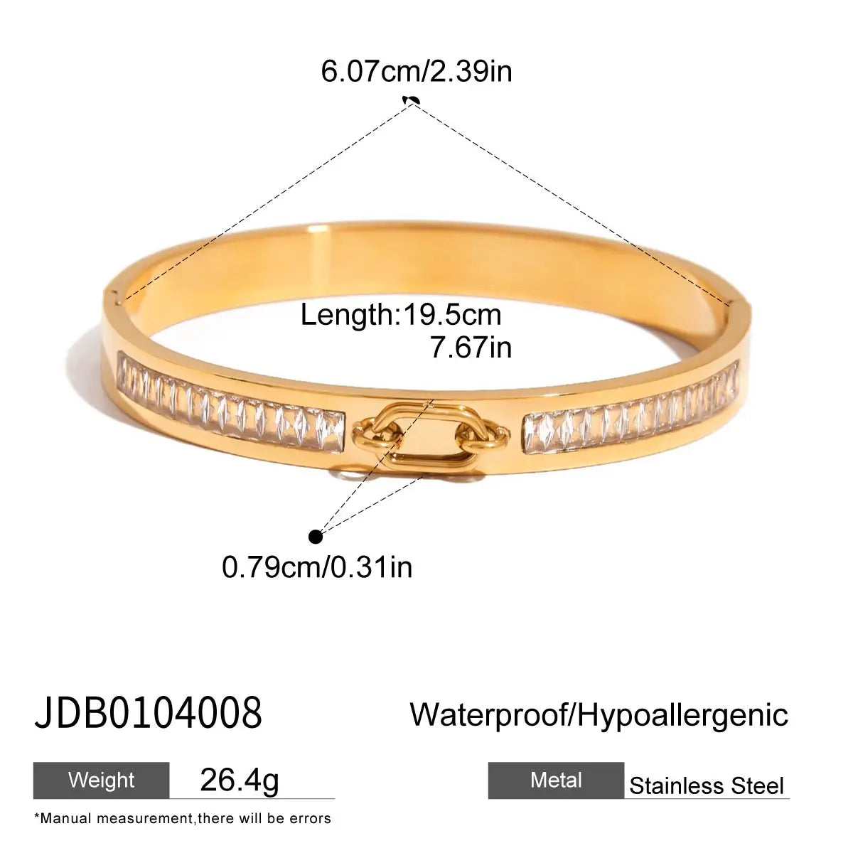 Crystal Ridge Gold Bangle