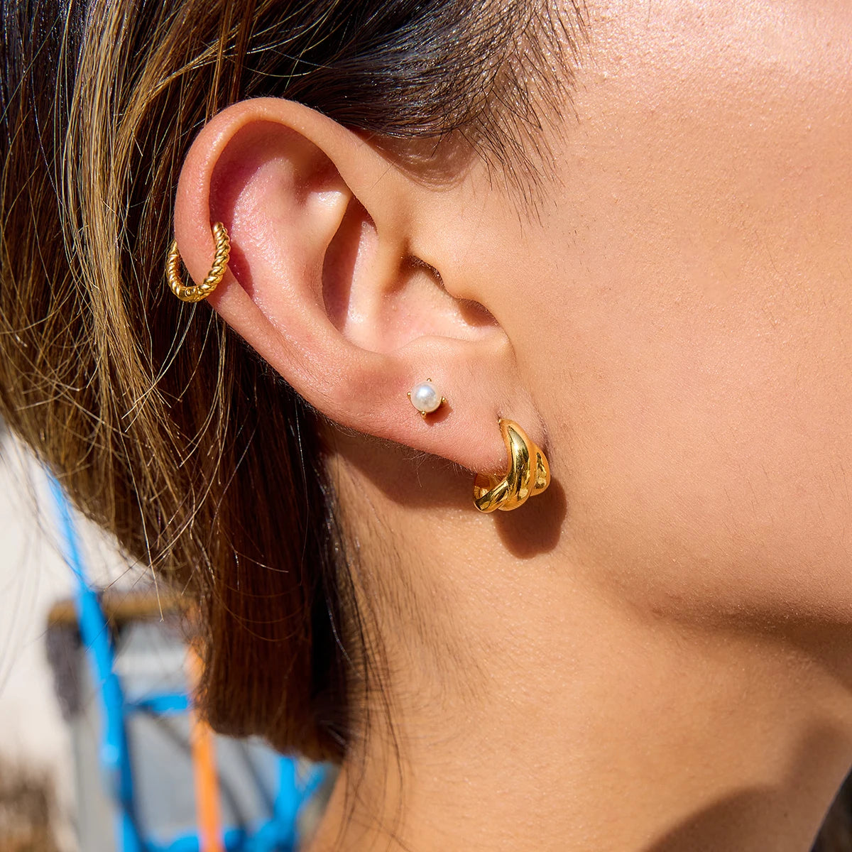 Polished Curve Layers Earrings