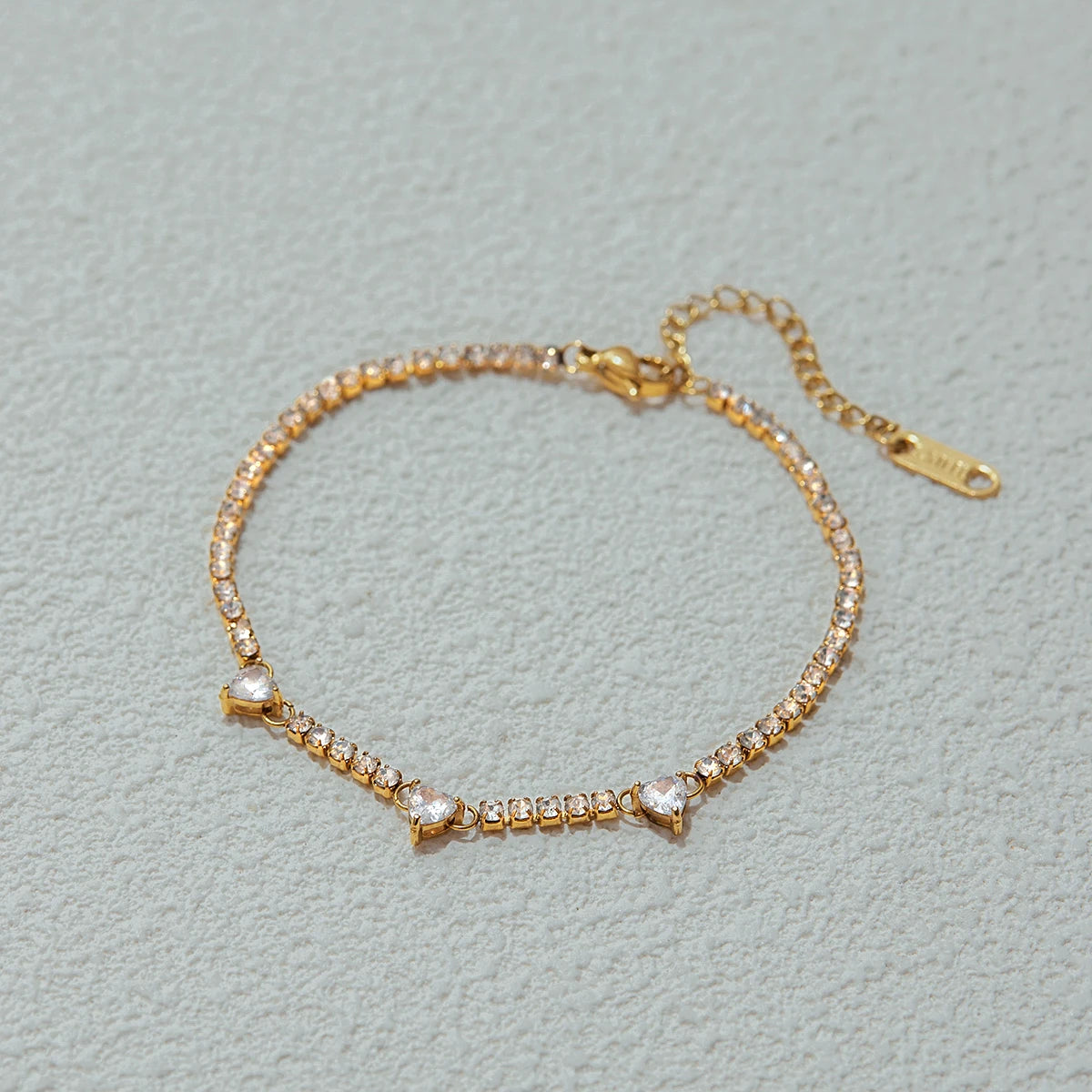 CZ Heart Bracelet